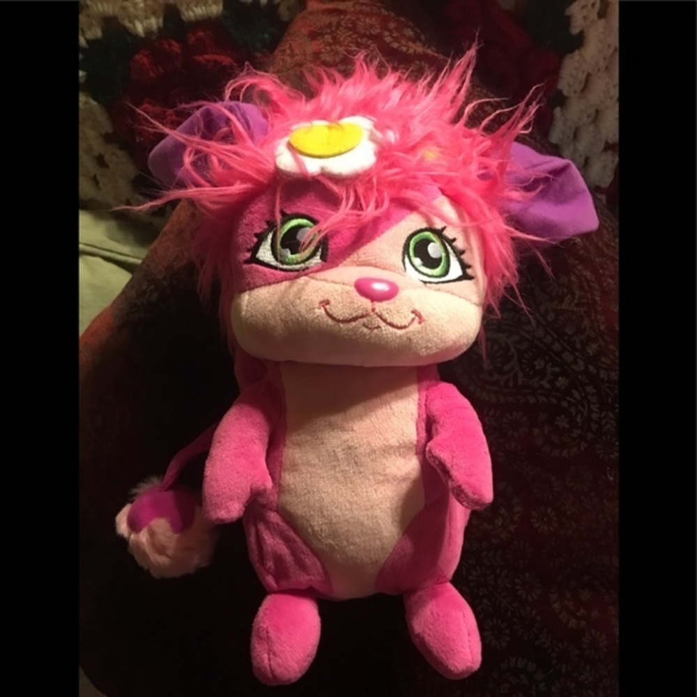 Popples Bubbles Talking Plush Pink Interactive Stuffed Toy